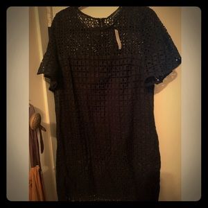 Banana Republic Black Lace Shift Dress